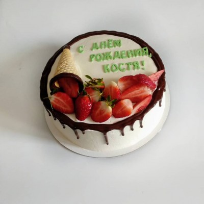 Торт на день рождения Вишня-шоколад 1401